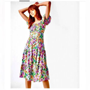 Summer floral print dress